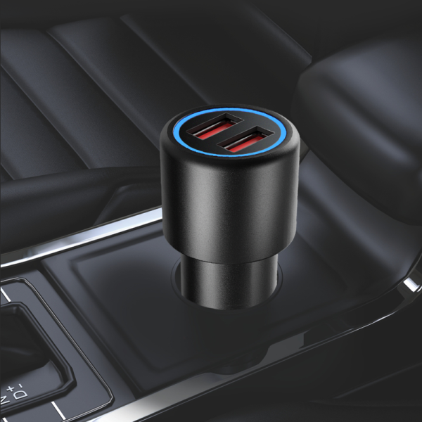 New Arrivals Car charger with LED 18W  Quick Adapter 2 USB Port  QC3.0 Car charging station charger - Image 3