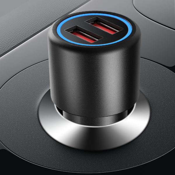 New Arrivals Car charger with LED 18W  Quick Adapter 2 USB Port  QC3.0 Car charging station charger - Image 4