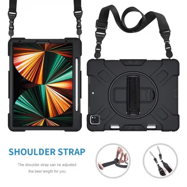 Shockproof Holder Shoulder Strap Silicone Tablet Cases For Ipad Pro 12.9 Case Tablets Cover For Ipad Case 12.9 - Image 6