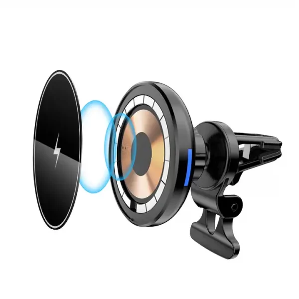 15W Qi Fast Charging Magnetic Wireless Car Mount Stand Charger For iPhone 12 13 Pro Max Mag safe With Phone Holder - Image 5