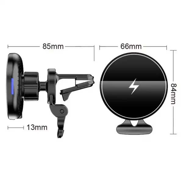 15W Qi Fast Charging Magnetic Wireless Car Mount Stand Charger For iPhone 12 13 Pro Max Mag safe With Phone Holder - Image 7