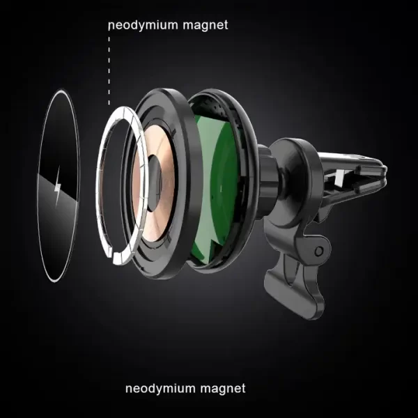 15W Qi Fast Charging Magnetic Wireless Car Mount Stand Charger For iPhone 12 13 Pro Max Mag safe With Phone Holder - Image 6